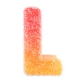 L - Letter of the alphabet made of candy