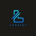 L letter initial company logo template