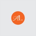 A l letter logo initial design.A l letter logo creative design Royalty Free Stock Photo