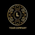 L letter luxury monogram.