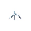 Roof Line Initial Letter L Building Logo