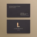 L Letter typography Alphabet logo luxury business card design template