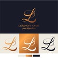 L logo. L letter logo template elements. personal monogram. Vector elegant logo. letter L logo design letter L luxurious Royalty Free Stock Photo