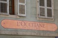 l\'occitane en provence logo brand and text sign on entrance facade store french