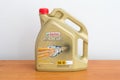 5L plastic bottle of motor oil Castrol Edge Titanium FST 5W-30 LL. Advanced full synthetic engine lubricant.