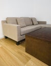 L shape sofa and coffee table Royalty Free Stock Photo