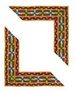 L-shaped Isolated Textile Border