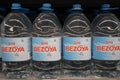 5L Water Bezoya spanish brand bottles in a supermarket
