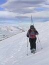 L05 Backcountry Skiing Royalty Free Stock Photo