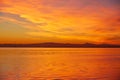 La Albufera lake sunset in El Saler of Valencia Royalty Free Stock Photo