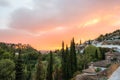 La Alhambra and Sacromonte during sunset 1