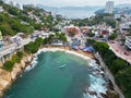 La Angosta Beach in Acapulco - Horizontal View of Serene Shoreline Royalty Free Stock Photo