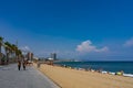 La Barceloneta beach in Barcelona, Catalonia, Spain