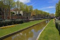 La Basse canal in downtown Perpignan Royalty Free Stock Photo