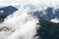 La Bufa Mountain Top Lookout with Thick White Clouds over the Landscape in Jalisco, Mexico