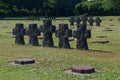 La Cambe German war cemetery, Normandy, France Royalty Free Stock Photo