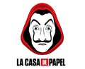 La Casa De Papel Title With Dali Mask Design Graphic Netflix Film Abstract Vector Royalty Free Stock Photo