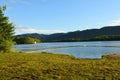 La Caseta de Fusta, Beach on Lake of Banyoles, Girona province, Catalonia, Spain Royalty Free Stock Photo