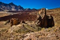 La Catedrala rock formation in El Teide NP, Tenerife Royalty Free Stock Photo