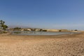 La Charca nature reserve lake next to the sand dunes at Maspalomas