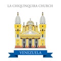 La Chiquinquira Church in Venezuela vector flat attraction