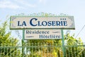 La Closerie entrance sign, Cabourg, Normandy, France