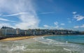 La Concha Bay and beach in San Sebastian Spain Royalty Free Stock Photo