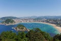 La Concha Beach from Igeldo Mount. Donostia-San Sebastian. Basque Country. Gipuzkoa. SPAIN.