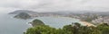 La Concha beach panoramic view in San Sebastian, Spain Royalty Free Stock Photo