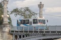 La Concordia bridge view with traffic and local symbol (Matanzas Cuba)