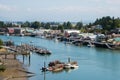 La Conner Washington Waterfront and Swinomish Fishing Port Royalty Free Stock Photo