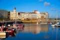 La Coruna port marina in Galicia Spain