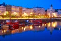 La Coruna sunset port marina in Galicia Spain