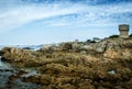 La cote sauvage - rocks in northern France Royalty Free Stock Photo