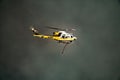 LA County helicopter patrols near local wildfires outside Palmdale, California, USA