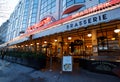 La Coupole in the Montparnasse Quarter - one of the most legendary and the famous Parisian cafes. It is decorated for