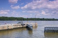 La Crescent Lock and Dam Gates Open Royalty Free Stock Photo
