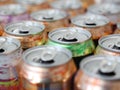 La Croix Beverage Cans On Display Up Close