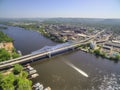 La Crosse is a Community in Wisconsin on the Mississippi River Royalty Free Stock Photo