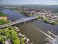 La Crosse is a Community in Wisconsin on the Mississippi River Royalty Free Stock Photo