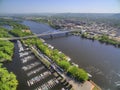 La Crosse is a Community in Wisconsin on the Mississippi River Royalty Free Stock Photo