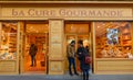 La Cure Gourmande looks like an old-fashioned confectionery store.It located in Motmartre district , Paris, France. Royalty Free Stock Photo