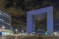 France, Paris, Empty Defense Business District at Night Buildings and Towers Waiting for Next Day Royalty Free Stock Photo