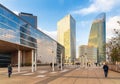 La Defense business district with skyscrapers, Paris France Royalty Free Stock Photo