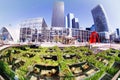 La Defense business district in spring, Paris Royalty Free Stock Photo