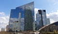 La Defense Business Quarter , area of Paris, French financial center with skyscrapers and modern buildings Royalty Free Stock Photo