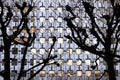 Paris business offices building La defense in winter Abstract glass facade