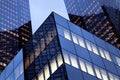 Paris business district La defense offices glass facades at night in Royalty Free Stock Photo