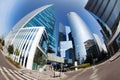 La Defense skyscrapers against blue sky in Paris Royalty Free Stock Photo