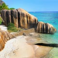La Digue Island Beach Seyshelles Royalty Free Stock Photo